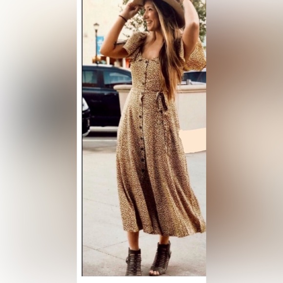 Anthropologie leopard print dress sz 8 - Picture 3 of 13